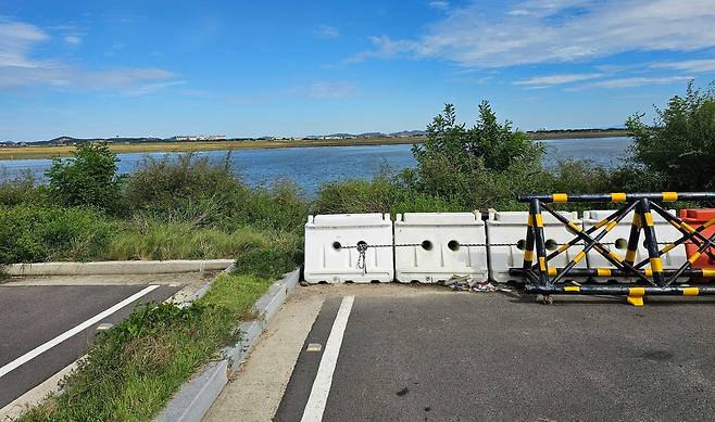 전라북도 새만금신공항 사업 예정 부지와 연결될 예정인 진입로. ⓒ제주의소리