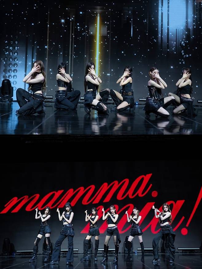 타이틀곡 '맘마미아' 무대를 하는 이즈나의 모습. 웨이크원 제공