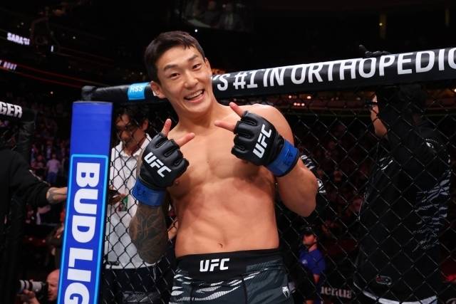 28초 KO로 화려하게 UFC에 데뷔한 ‘K-맥그리거’ 유주상이 2연승 사냥에 나선다. 사진=UFC 제공