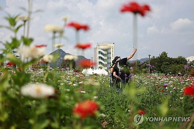 가을이 불어 오는 곳 (서울=연합뉴스) 윤동진 기자 = 가을 날씨를 보인 1일 서울 종로구 열린송현 녹지광장의 모습. 2025.10.1 mon@yna.co.kr