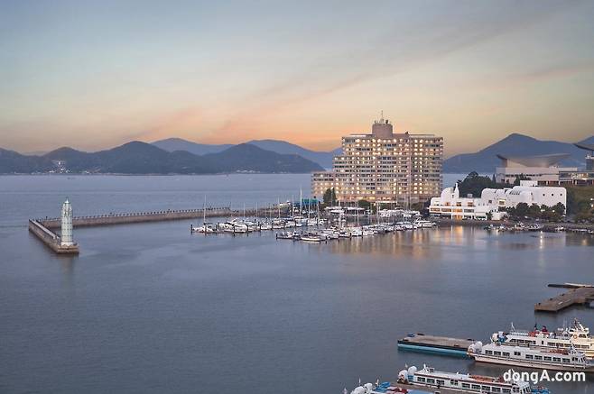 금호통영마리나리조트 전경.