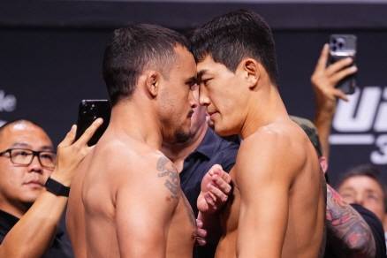 유주상과 다니엘 산토스 페이스오프. 사진=UFC