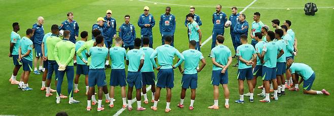 브라질 축구 국가대표팀 공식 훈련
(서울=연합뉴스) 김성민 기자 = 브라질 축구 국가대표팀 선수들이 9일 서울월드컵경기장에서 공식 훈련을 하고 있다. 2025.10.9