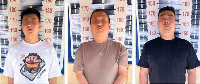 캄보디아에서 한국인 박모씨를 고문해 살해한 혐의를 받는 중국계 갱단 조직원의 모습. 현지 수사당국은 류모씨 등 중국 국적의 남성 3명을 기소했다고 지난 11일 발표했다. 크메르타임스