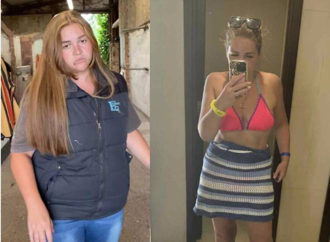 한 여성이 단 한 가지 습관을 바꾸는 것만으로 4개월 만에 25kg을 감량한 경험담을 공유했다. 비결은 바로 하루 3리터 물이었다. 사진=애비 로지의 SNS