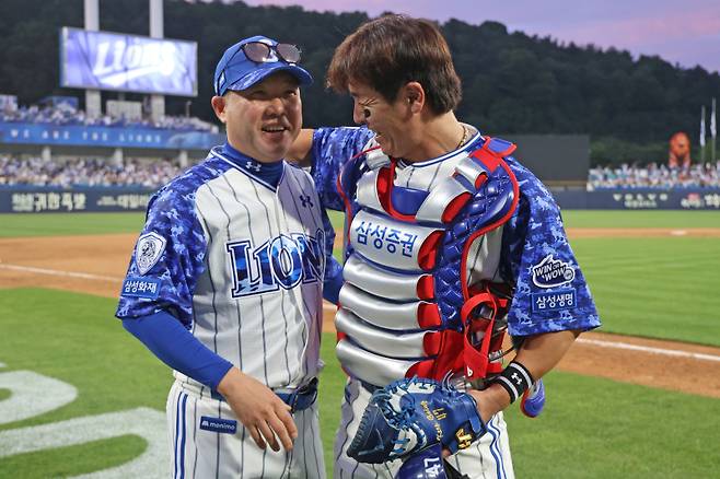 '소통형' 리더십을 보여준 박진만 삼성 감독. 삼성 제공