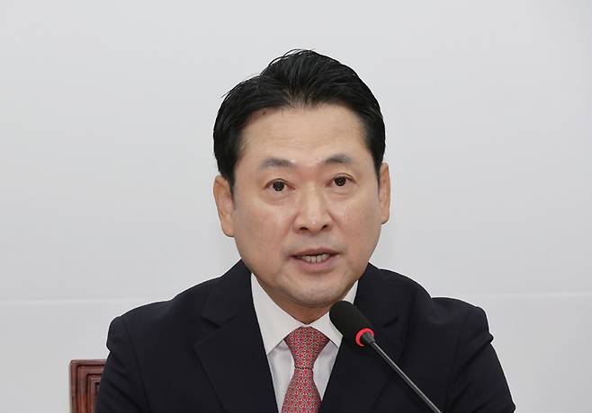 국민의힘 장동혁 대표가 10월9일 서울 여의도 국회에서 열린 최고위원회의에서 발언하고 있다. ⓒ연합뉴스