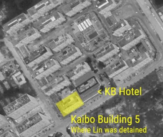 캄보디아의 항구 도시 시아누크빌 해변 근처 관광단지에 세워진 고급 관광단지의 조감도. 중국에서 사기 범죄를 벌이다 징역 선고를 받은 직후 캄보디아로 도주한 범법자 쉬아이민(徐愛民)의 소유다. 이곳 웬치를 탈출한 중국인 린씨에 따르면, 4성급 호텔인 KB호텔 바로 옆에서 로맨스 스캠이 벌어졌다./VOD