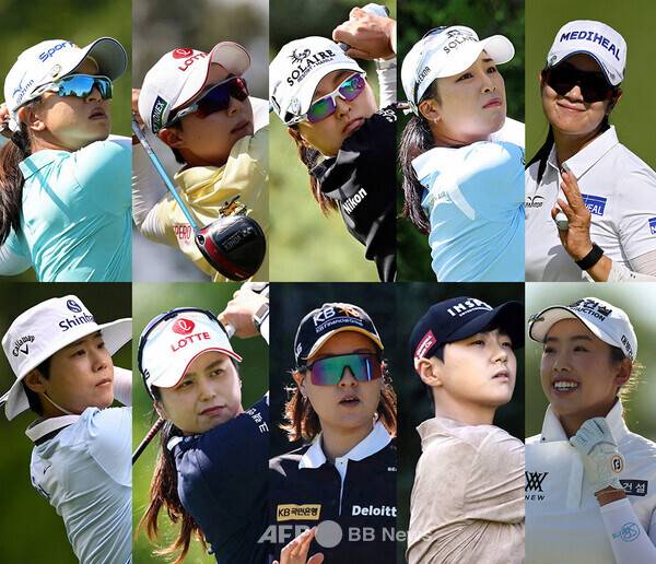 2025년 미국여자프로골프(LPGA) 투어 '가을 아시안 스윙' 두 번째 대회인 BMW 레이디스 챔피언십에 출전한 김세영, 김효주, 고진영, 윤이나, 김아림, 이소미, 최혜진, 전인지, 박성현, 노예림 프로. 사진제공=ⓒAFPBBNews = News1 (사진을 무단으로 사용하지 마십시오.)