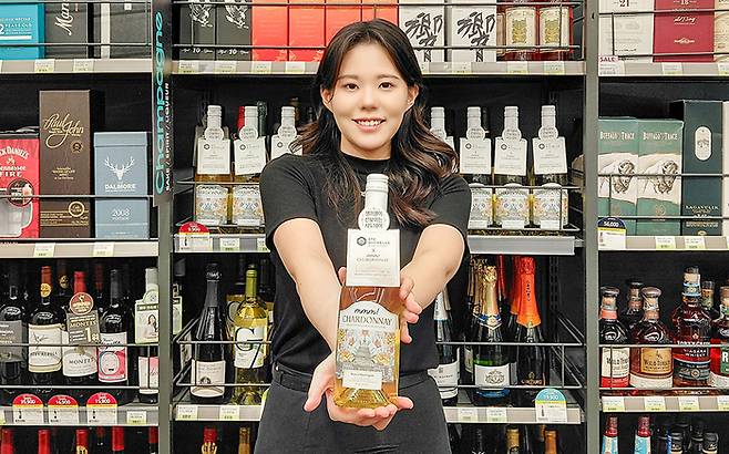 CU가 출시한 샤도네이 와인 신상품. BGF리테일