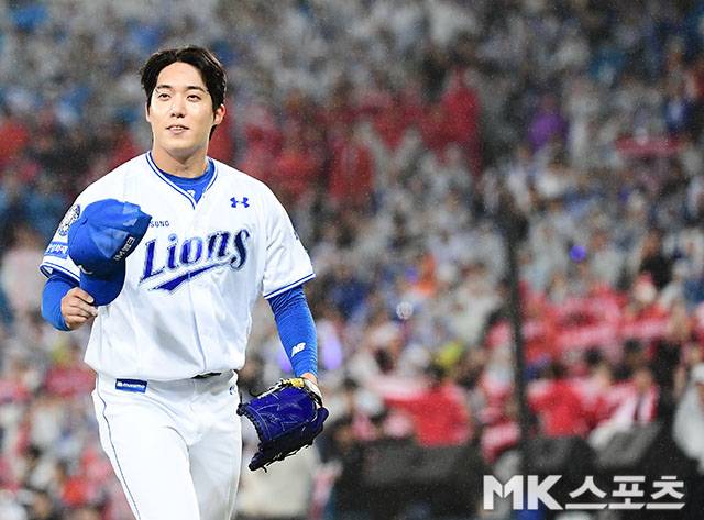 원태인은 정상적으로 3차전에 선발 등판할 수 있을까. 사진=김영구 기자