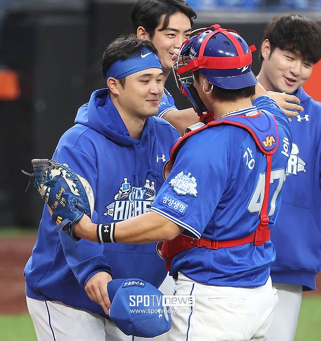 ▲ 최원태 강민호 ⓒ곽혜미 기자