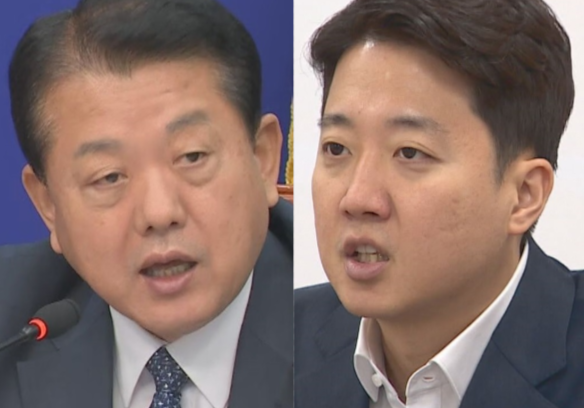 김병주(왼쪽) 더불어민주당 최고위원과 이준석 개혁신당 대표