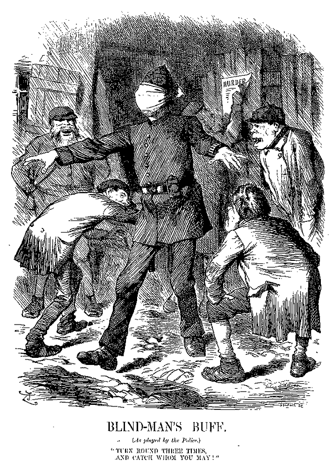 존 테니얼, 화이트채플 살인범을 잡지 못한 경찰의 무능력을 비판하는 만화, 1888
