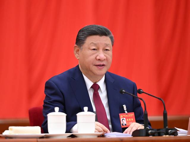 시진핑 중국 국가주석이 이달 23일 베이징에서 열린 제 20기 중국공산당 중앙위원회 4차 전체회의(4중전회)에서 연설하고 있다. 신화연합뉴스