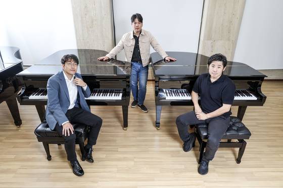 국제 콩쿠르에서 좋은 성적을 거두고 무대에 활발히 서고 있는 피아니스트 3인이 11월 25일 롯데콘서트홀에서 협주곡 마라톤 무대에 함께 한다. 왼쪽부터 김도현ㆍ박종해ㆍ이진상. 김성룡 기자
