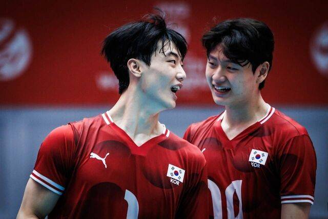 이우진과 윤경./FIVB