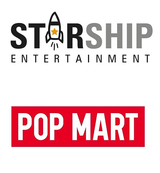 스타쉽엔터테인먼트가 팝마트와 글로벌 IP 합작 LOI를 체결했다. 사진l 스타쉽엔터테인먼트, 팝마트(POP MART)
