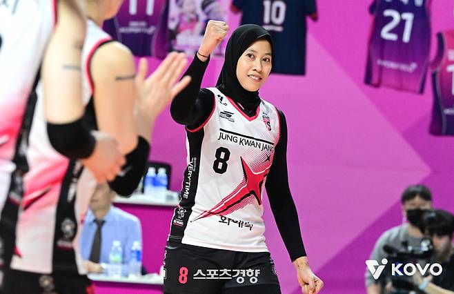 지난 시즌 정관장에서 활약한 메가왓티 퍼티위. KOVO 제공