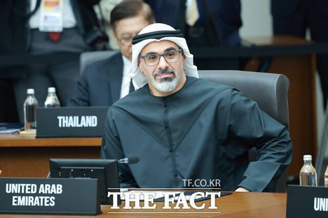 칼리드 빈 무함마드 알 나하얀 아랍에미리트(UAE) 아부다비 왕세자. /APEC 2025 KOREA & 연합뉴스