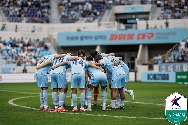 대구FC 선수들. /사진=한국프로축구연맹 제공