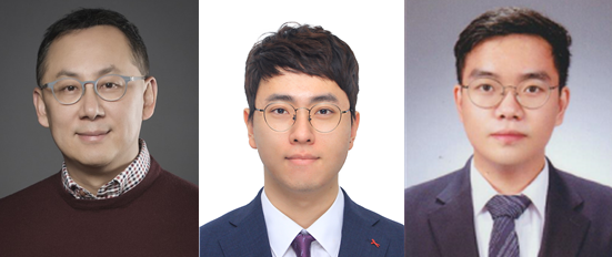 김태근 고려대 전기전자공학과 교수, 이호진 박사, 홍석희 박사과정생. 한국연구재단 제공