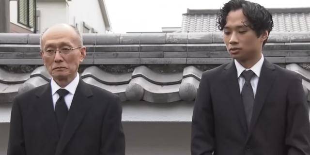 나고야 살인사건 피해자 남편 타카바 사토루(왼쪽)와 아들 타카바 고헤이 . 나고야TV 캡처