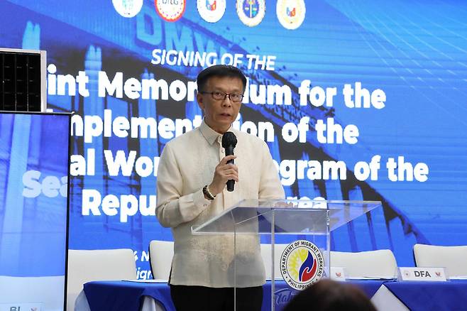 한스 카크닥(Hans Leo J. Cacdac) 필리핀 해외이주노동부 장관. /DMW 제공