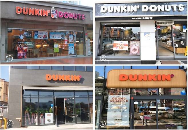 던킨의 인테리어는 현재 1·2·3·4형으로 네 가지가 있다. 본사는 상대적으로 오래된 1·2형 매장엔 신상 도넛 8종을 공급하지 않아 점주들의 분노를 사고 있다. 점주 제공