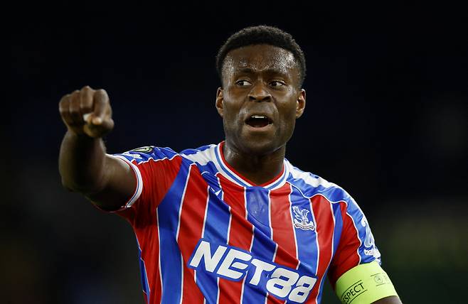 Soccer Football - UEFA Conference League - Crystal Palace v AZ Alkmaar - Selhurst Park, London, Britain - November 6, 2025 Crystal Palace's Marc Guehi reacts Action Images via Reuters/Peter Cziborra<저작권자(c) 연합뉴스, 무단 전재-재배포, AI 학습 및 활용 금지>