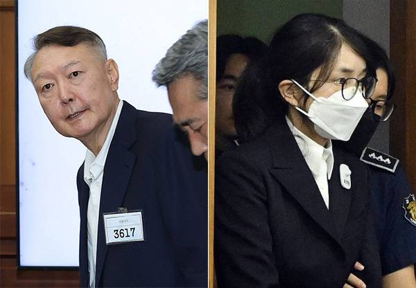 재판에 출석한 윤석열 전 대통령과 김건희 씨. 연합뉴스