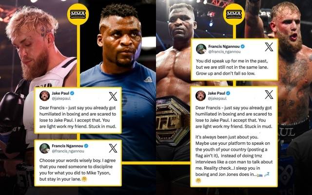 은가누와 폴은 SNS를 통해 신경전을 펼치고 있다. 사진=MMA 파이팅 SNS