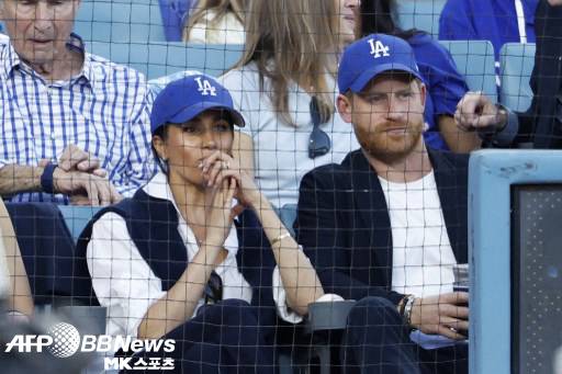 해리 왕자는 다저스타디움에서 월드시리즈를 직관했다. 사진=ⓒAFPBBNews = News1