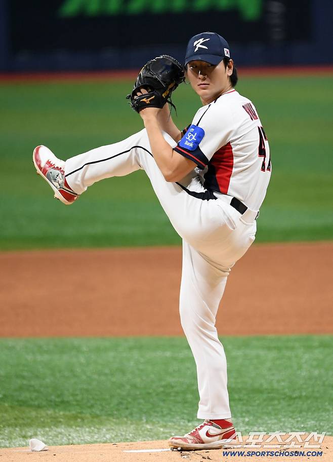 2025 K-BASEBALL SERIES 대한민국과 체코의 평가전이 8일 고척스카이돔에서 열렸다. 곽빈이 역투하고 있다. 고척=박재만 기자 pjm@sportschosun.com/2025.11.08/