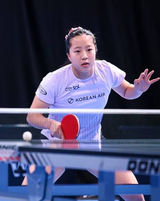 신유빈. /사진=WTT 공식 사회관계망서비스(SNS)