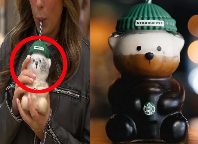 미국 스타벅스가 연말 시즌 한정으로 선보인 '베어리스타 콜드컵'. 유튜브갈무리·스타벅스