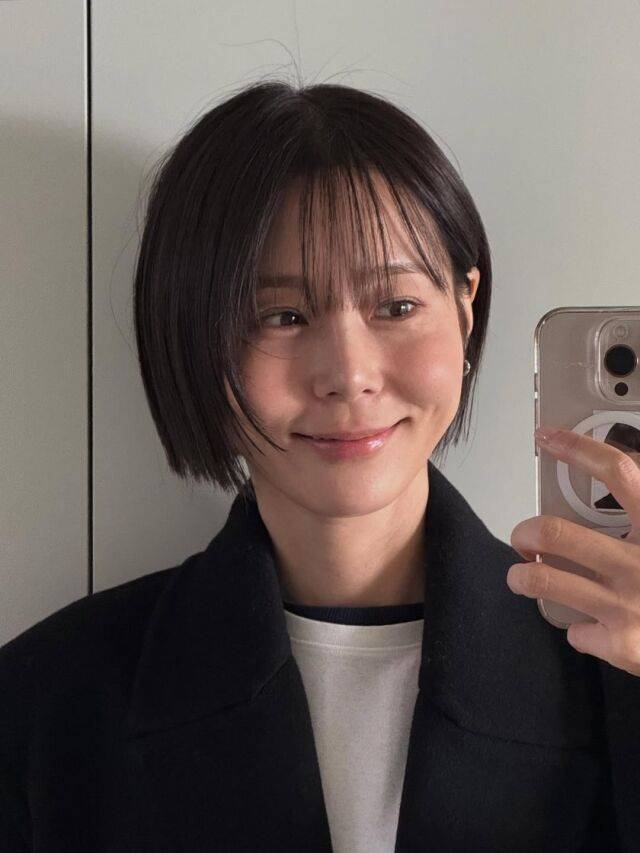 김나영이 앞머리를 내리고 동안 미모를 과시했다. / 김나영 인스타그램