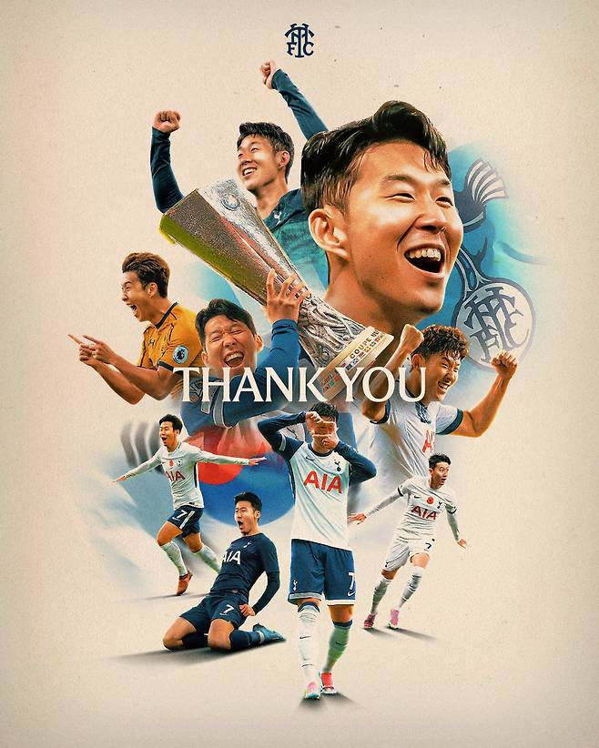 손흥민이 LAFC로 이적하자 토트넘 구단이 올린 감사 게시물. 오른쪽은 토트넘의 홍콩 팬들. 토트넘 SNS·가디언 캡처