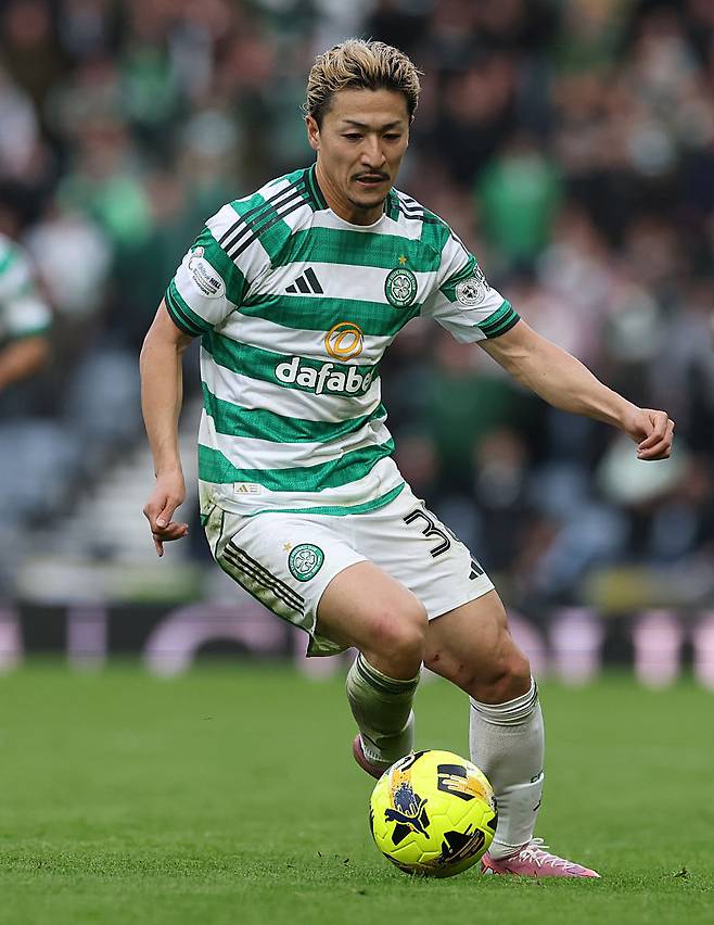 셀틱 마에다 다이젠이 3일 레인저스전에서 드리블하고 있다. Getty Images코리아