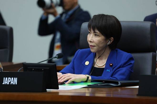 2025 아시아태평양경제협력체(APEC) 정상회의에 참석한 다카이치 사나에 일본 총리. 연합뉴스.