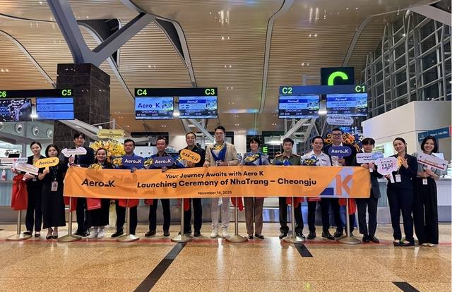 에어로케이 청주-나트랑 취항 기념 행사.