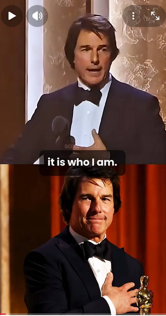 톰 크루즈 아카데미 공로상 수상 장면 /사진 유튜브 영상 캡쳐