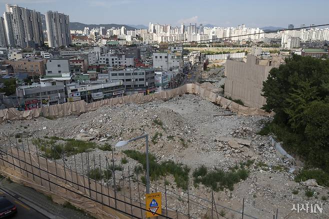 2021년 7월, 철거 작업이 한창인 서울 성북구 장위동 재개발 현장. ⓒ시사IN 조남진