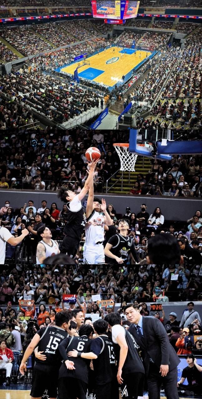 1만 5000명 관중의 환호 속 필리핀 원정 경기를 마친 '열혈농구단'