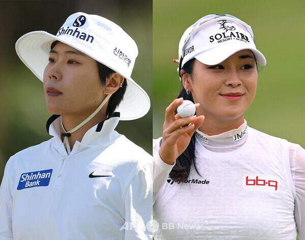미국여자프로골프(LPGA) 투어에서 뛰는 이소미, 윤이나 프로가 2025시즌 대회에서 경기하는 모습이다. 사진제공=ⓒAFPBBNews = News1 (사진을 무단으로 사용하지 마십시오.)