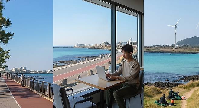 김녕의 리듬, 탑동의 속도, 그리고 원도심에서 정리된 결론. 일본 팀의 72시간은 가능성을 가늠하는 탐색이 아니라, 제주의 워케이션 시장이 이미 작동하고 있다는 증거였다. (편집 이미지)