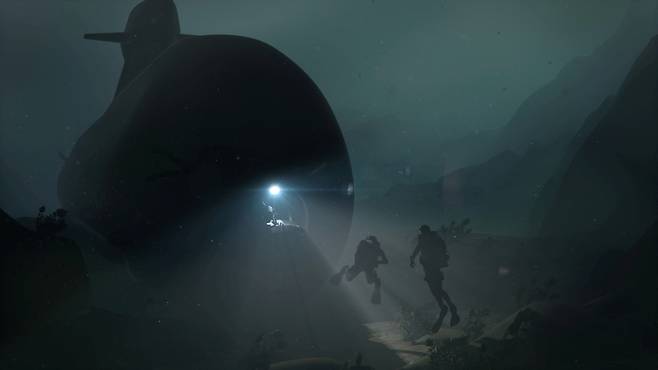 스웨덴 사브의 A26 잠수함 주변에 특수요원들이 있는 모습을 그린 상상도. 사브 제공