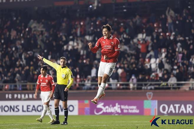 포항 스틸러스 이호재. /사진=한국프로축구연맹 제공