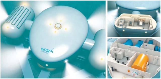 울산 울주군 신리항 앞바다에 설치될 '한국형 해저기지'의 외부와 거주 모듈, 메인 모듈 내부 모습(왼쪽부터 시계 방향). KIOST 제공