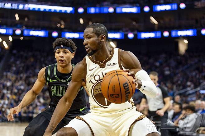 골든스테이트 워리어스 조나단 쿠밍가가 돌아왔다. ⓒ 로이터=뉴스1